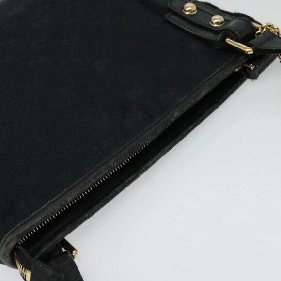 GUCCI GG Canvas Sherry Line Shoulder Bag Black Gold - Picture 6 of 16